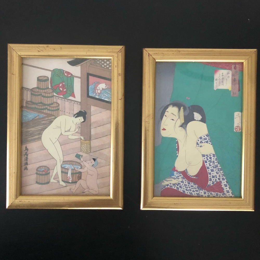 Framed Postcard Art, Japanese Woodblock